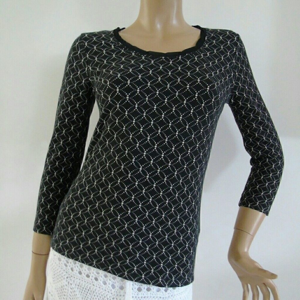 Crazy Geometric Stretch Top Liz Claiborne Casual